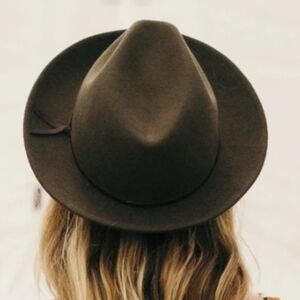Yellow 108 Luke Fedora Hat Limited Edition Made in USA In Earth Green Size L